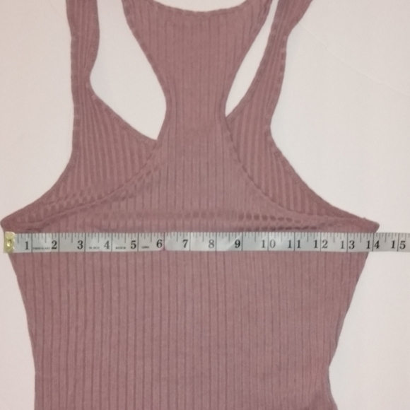Heart Hips Sleeveless Ribbed Body Dress, Med, Mauve, Rayon Spandex, pre-… - Picture 4 of 6